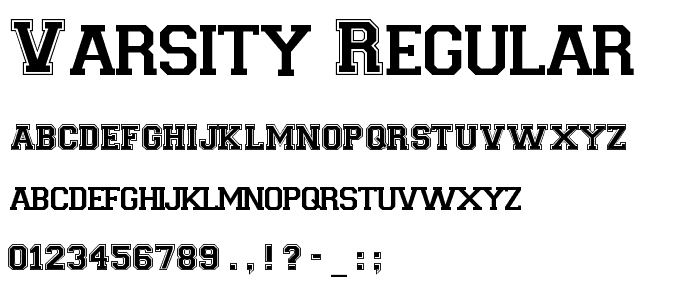 Varsity Regular font